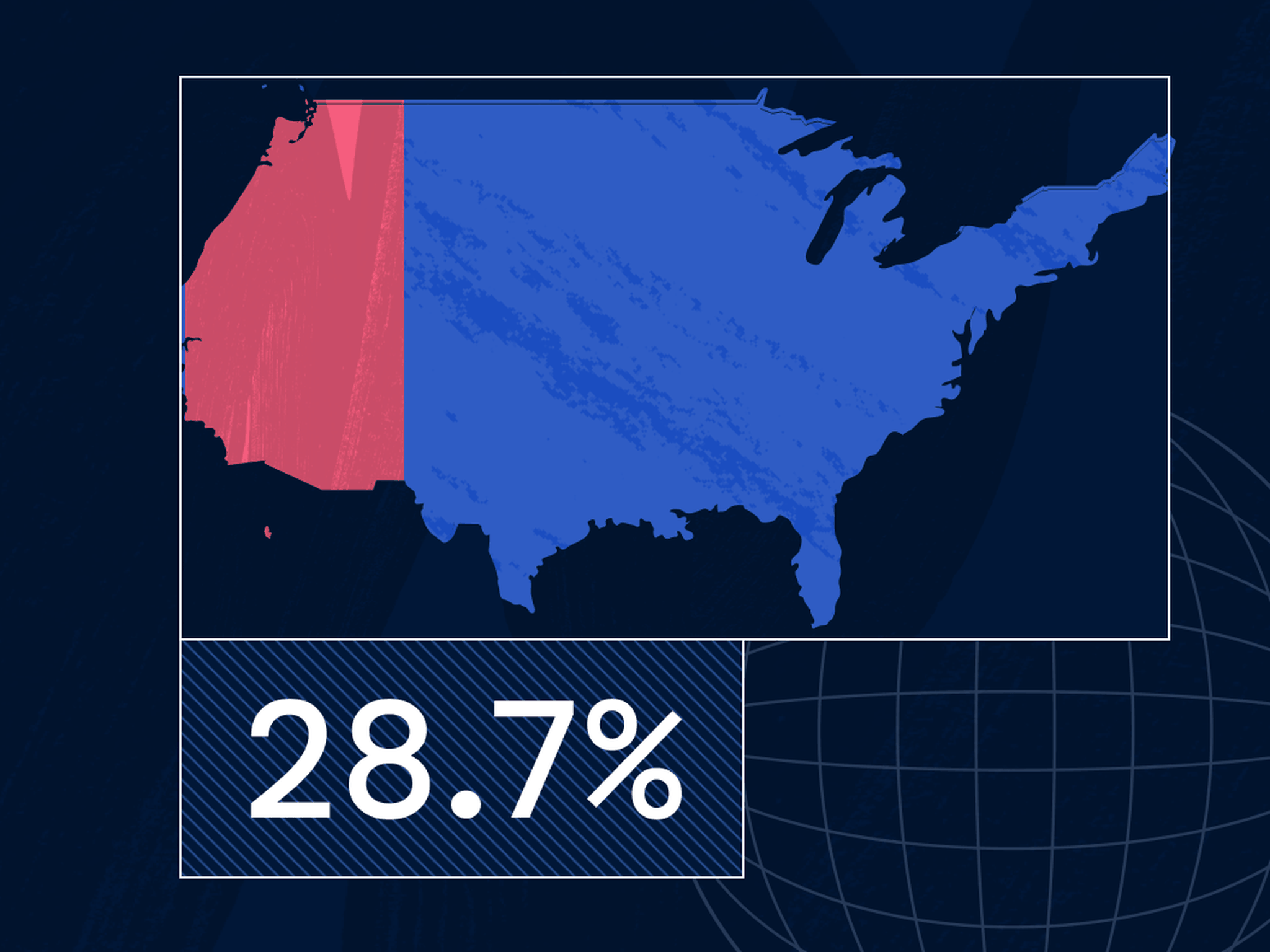 Map of United States of America (U.S.A)