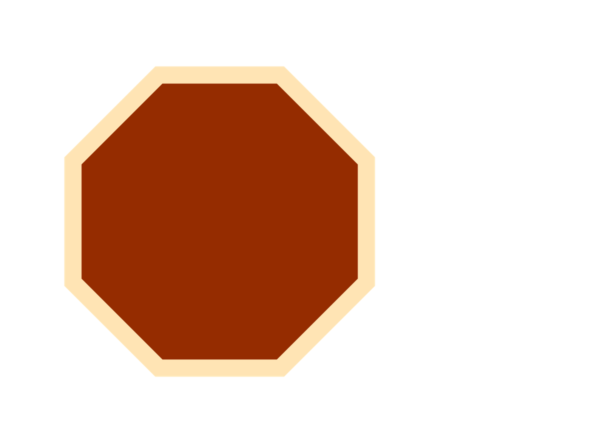 A blank stop sign to create an analogy for no alt text.