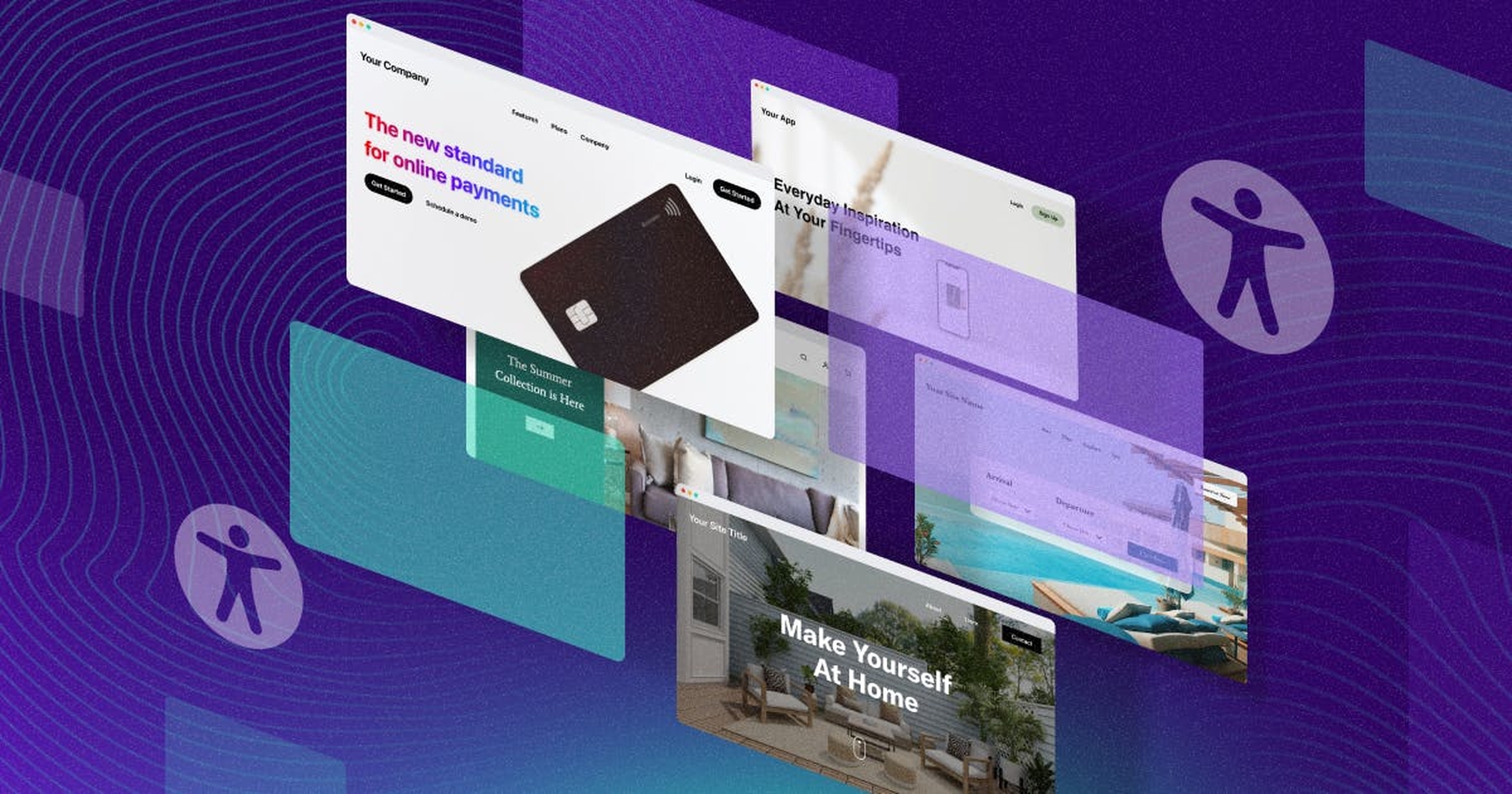 A variety of different businesses websites