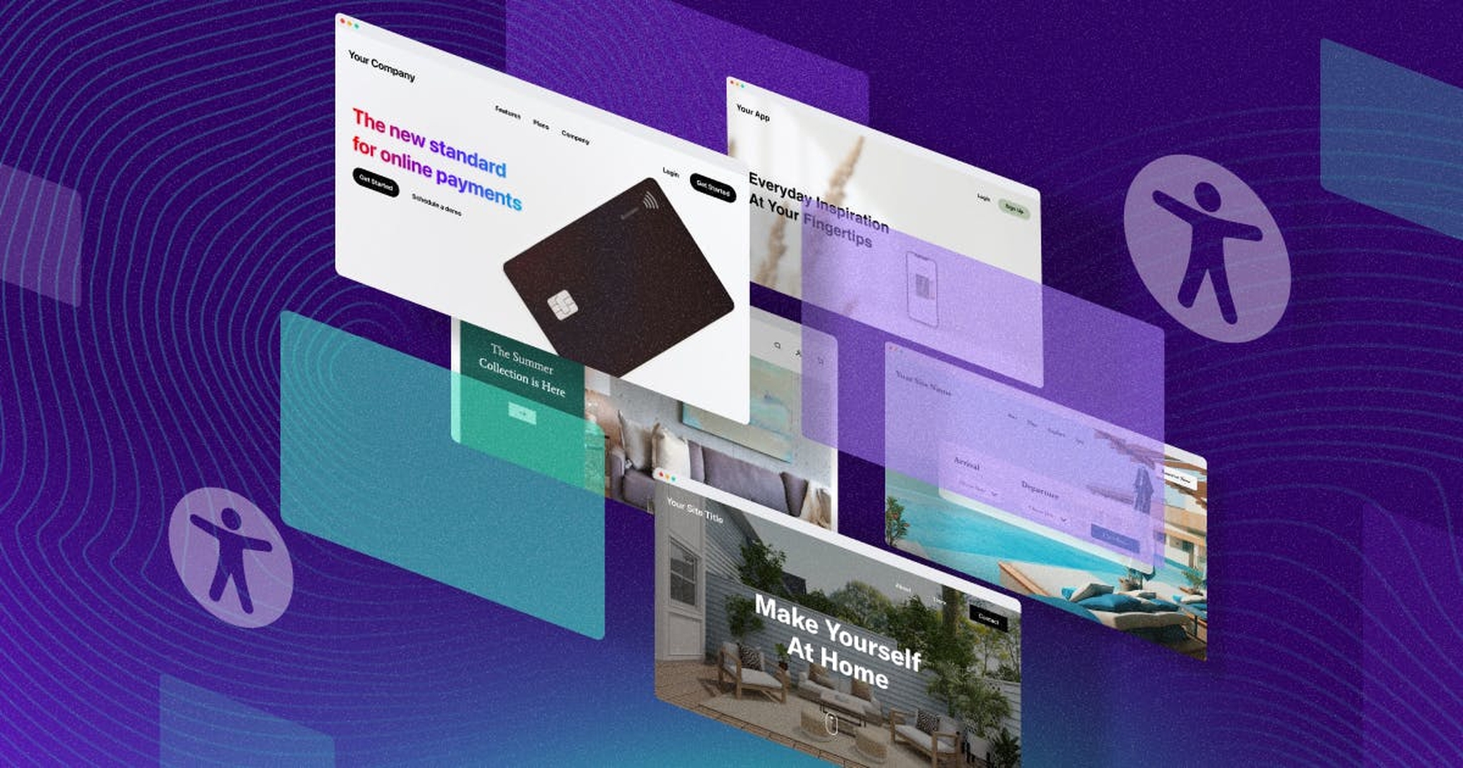 A variety of different businesses websites