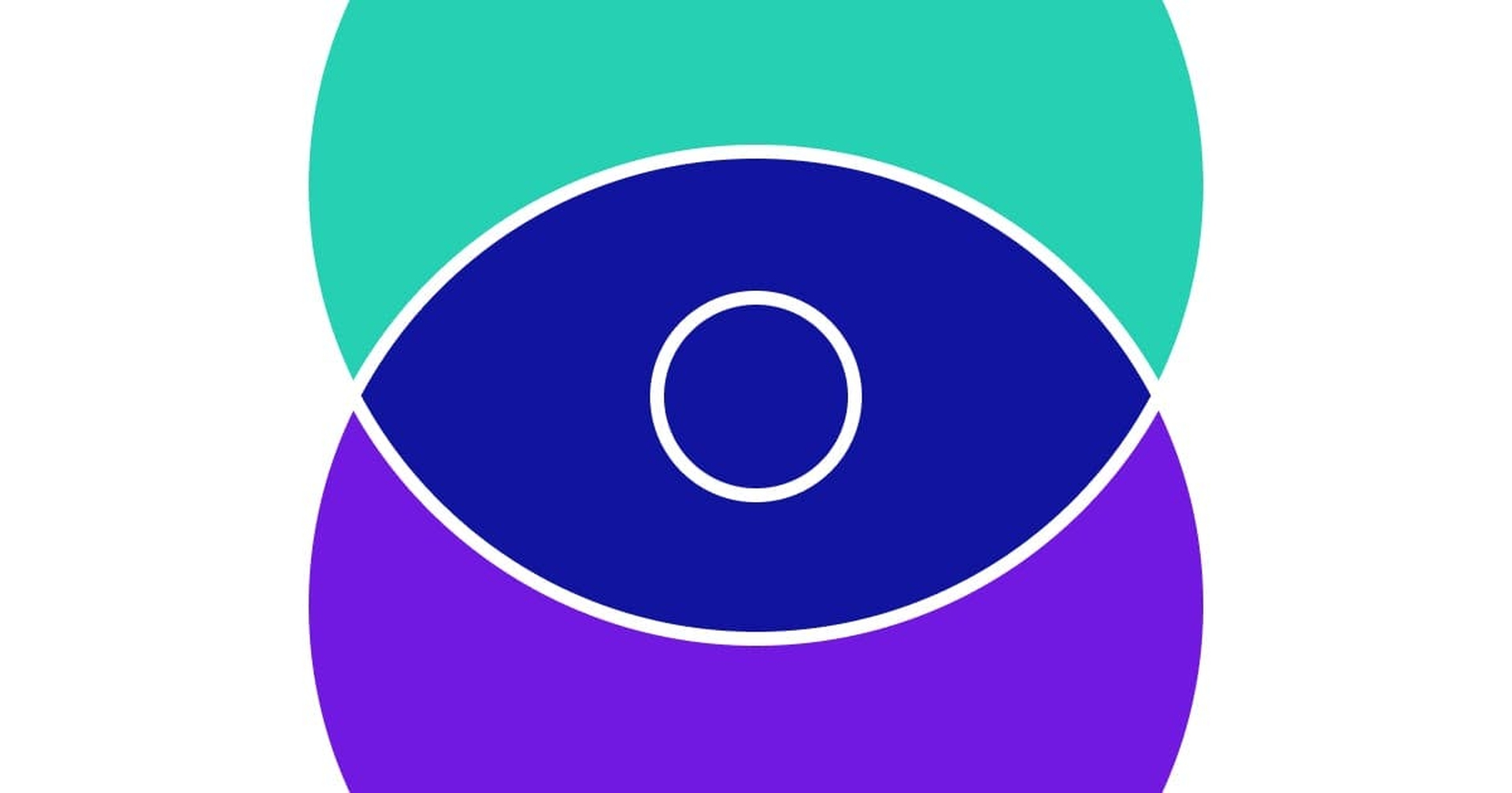 Overlapping green and purple circles with a blue eye icon in the overlapping part