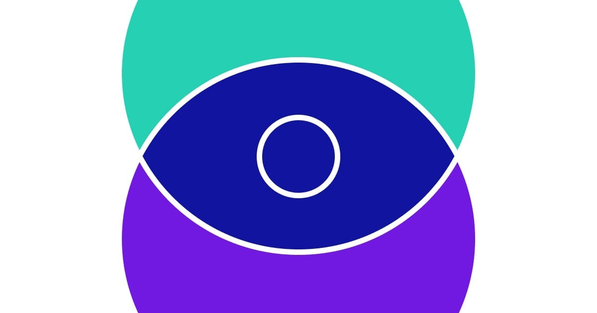 Overlapping green and purple circles with a blue eye icon in the overlapping part