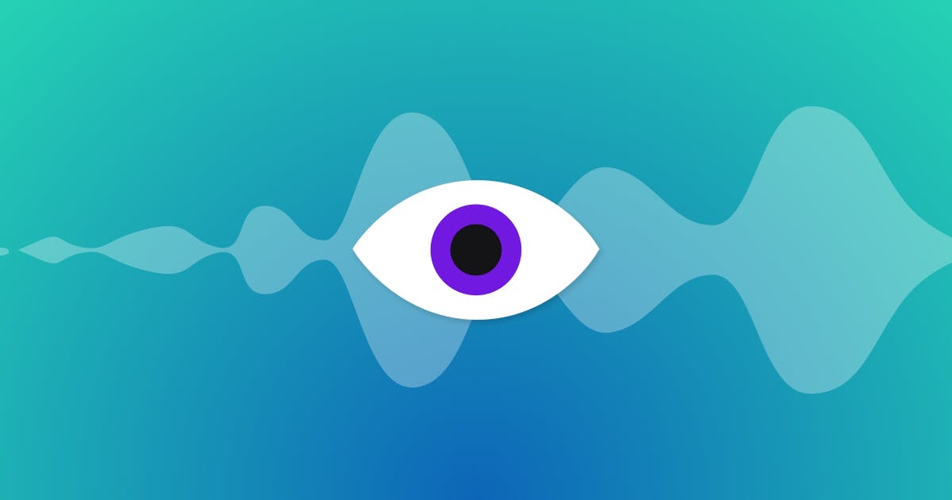 A eyeball with a blurry wave around it.