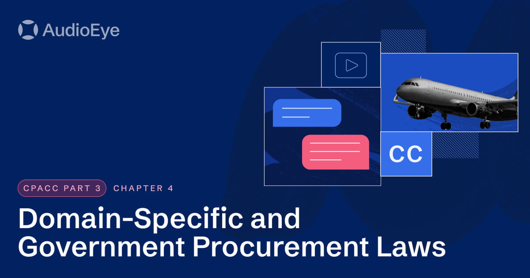 Plane in flight surrounded by various design icons, including the 'closed caption' symbol