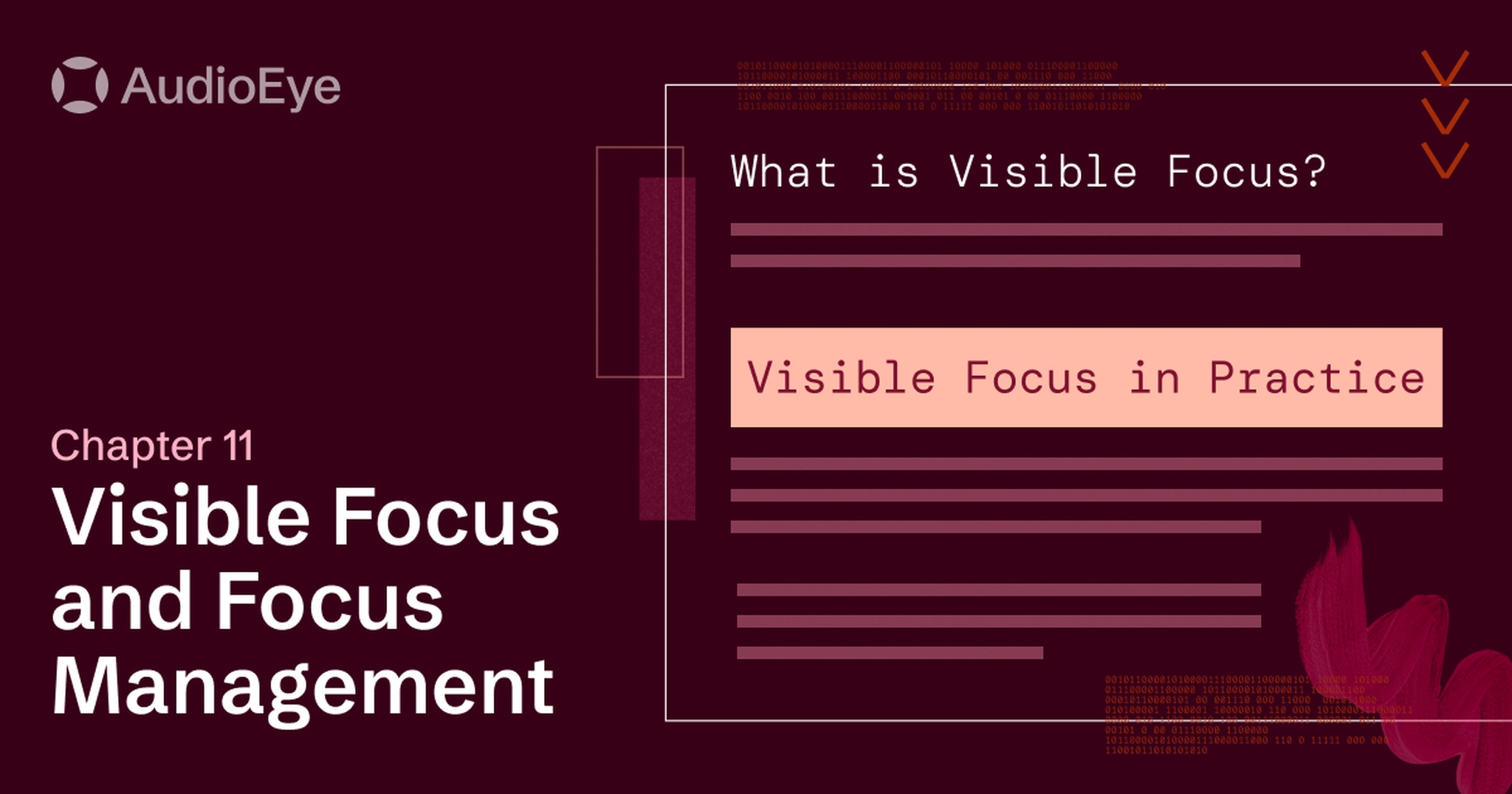 Accessible Coding, Chapter 11: Visible Focus and Focus Management