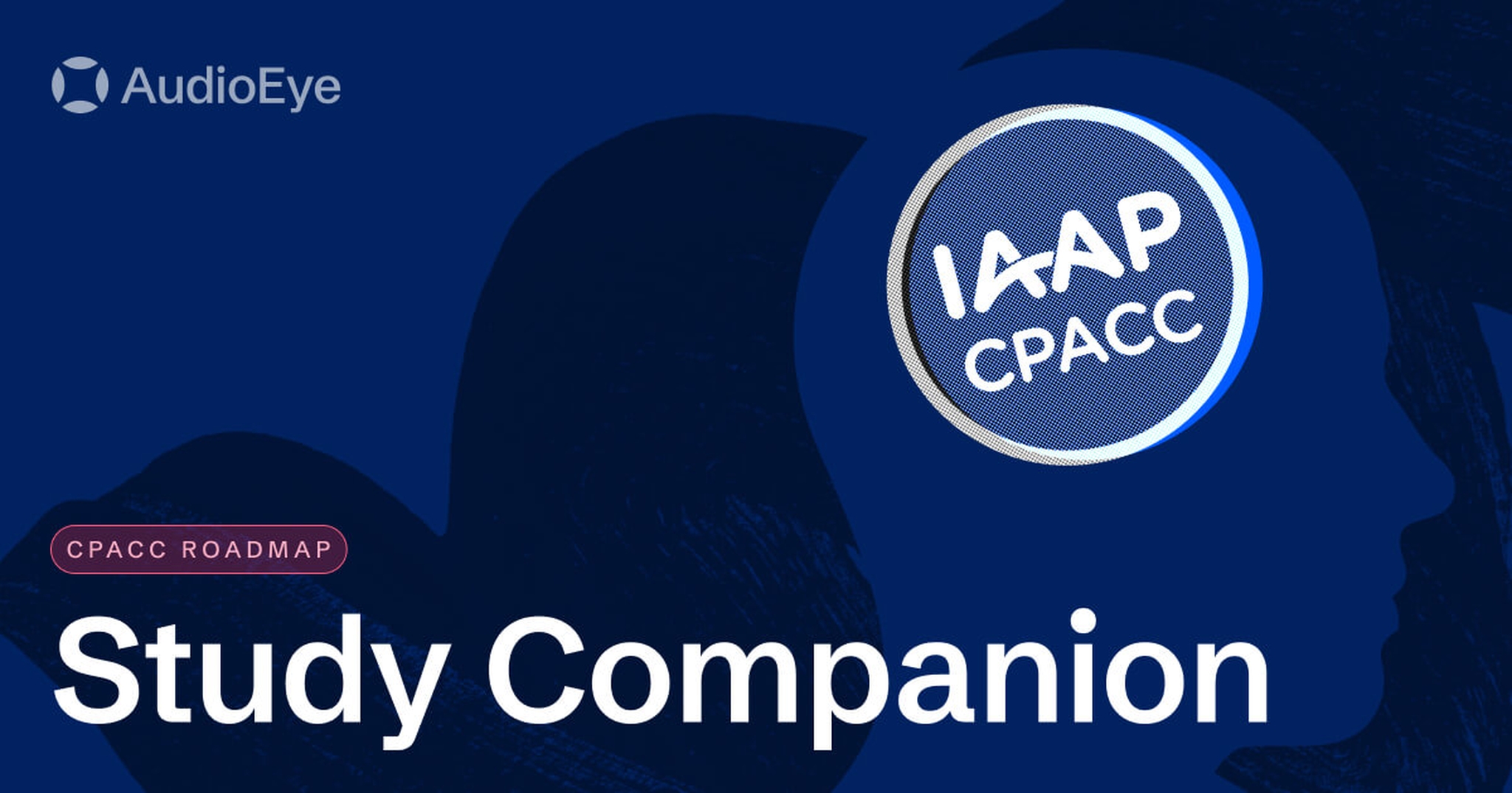 Silhouette of man with IAAP CPACC badge on his mind