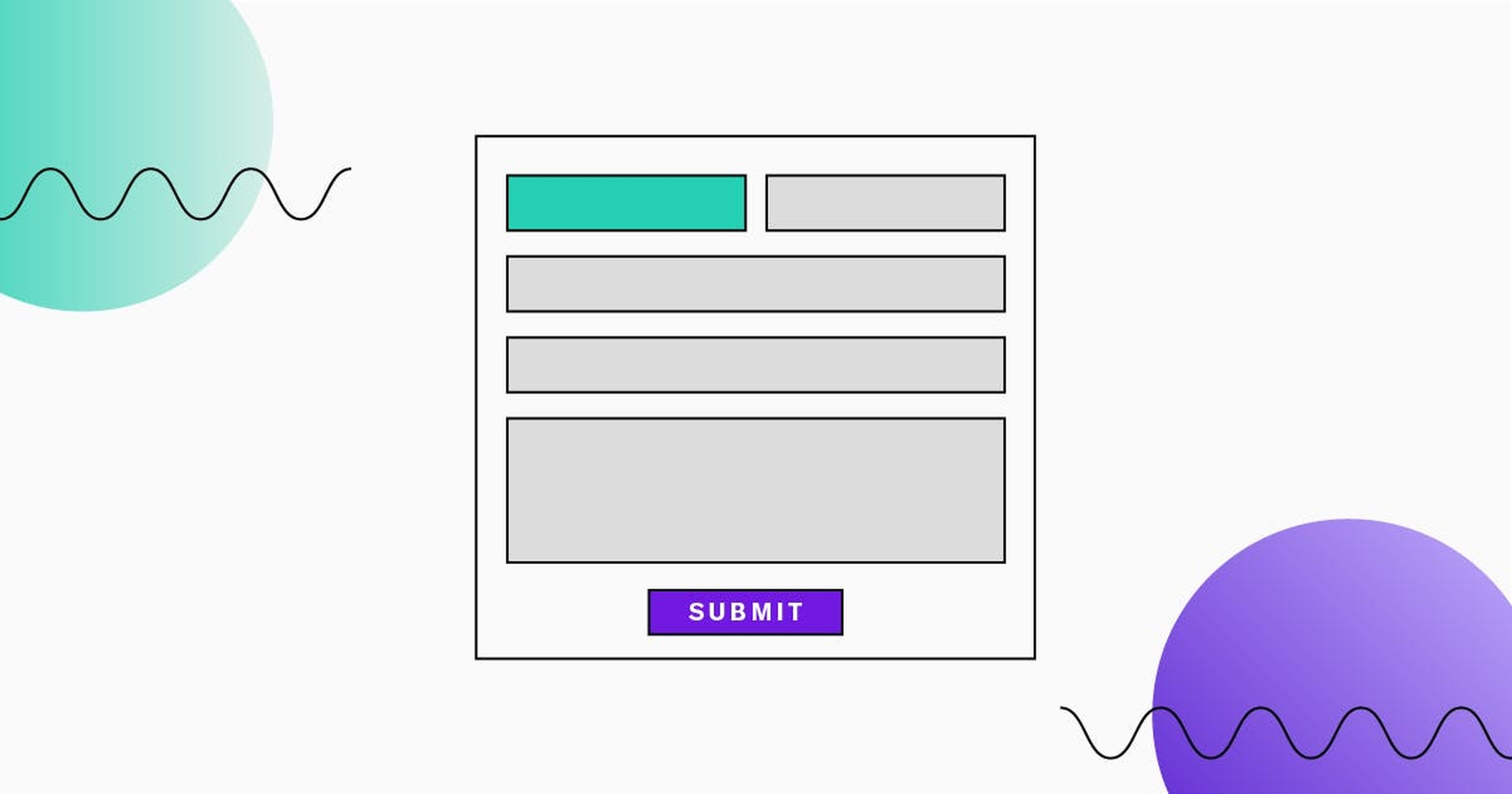 Illustration of an online submission form