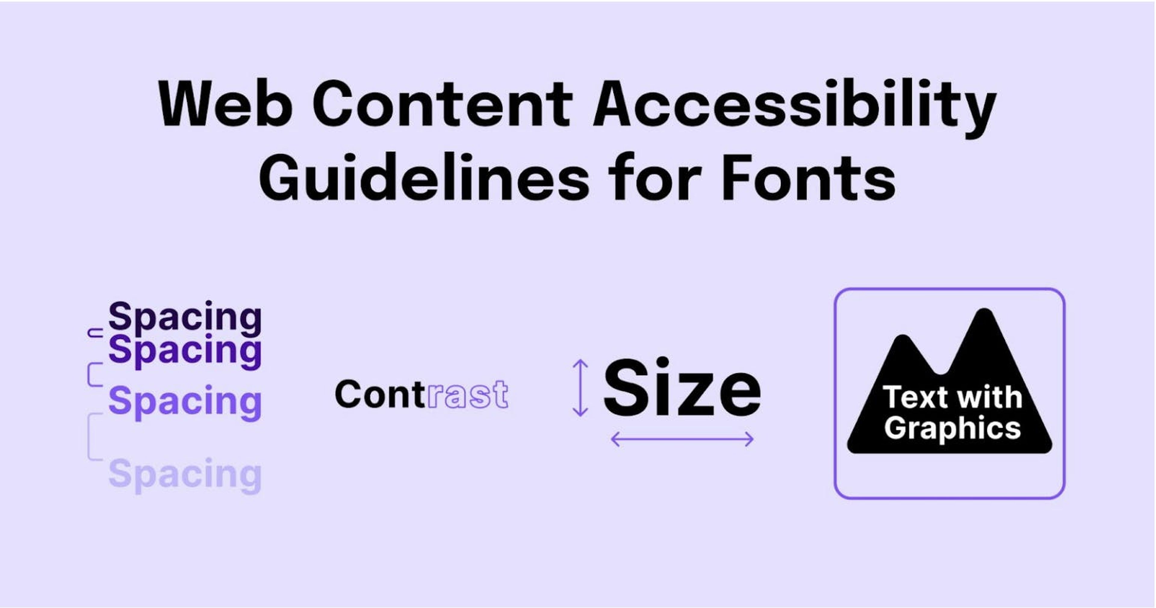 web content accessibility guidelines for fonts: spacing, contrast, size, and text with graphics