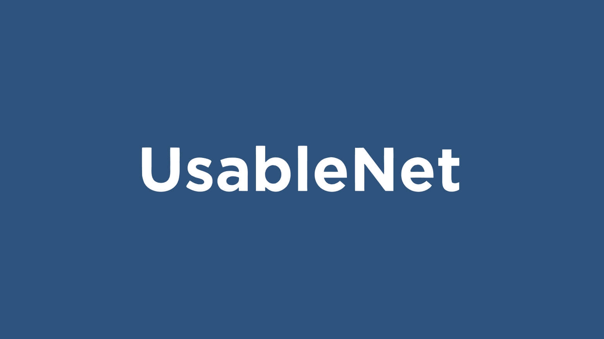 UsableNet logo on a light blue background
