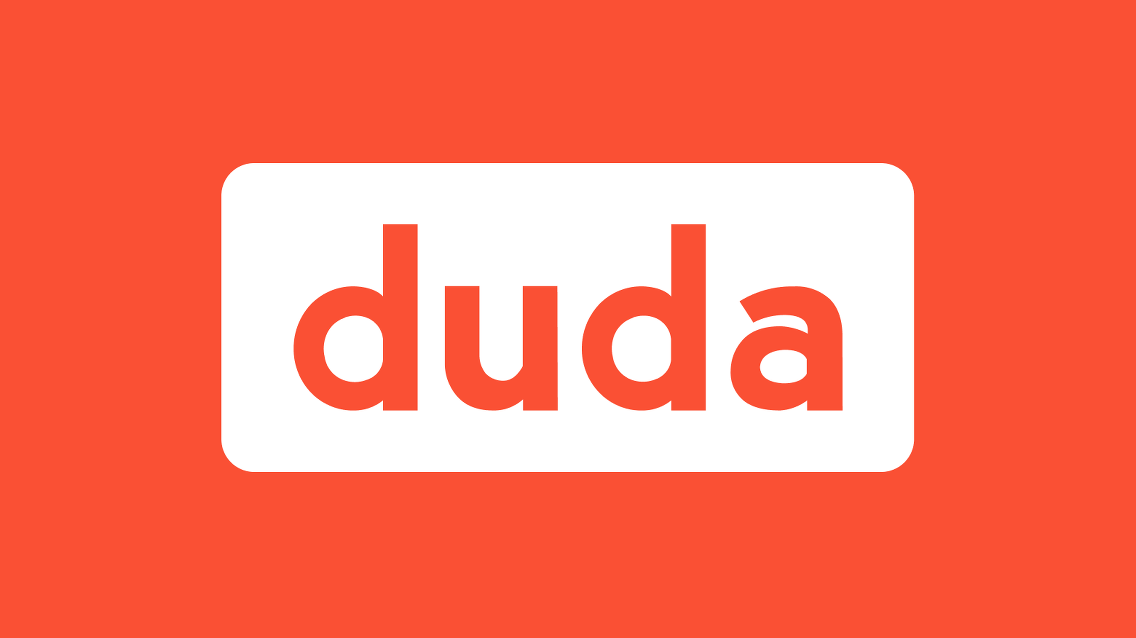 Logo Duda sur fond orange