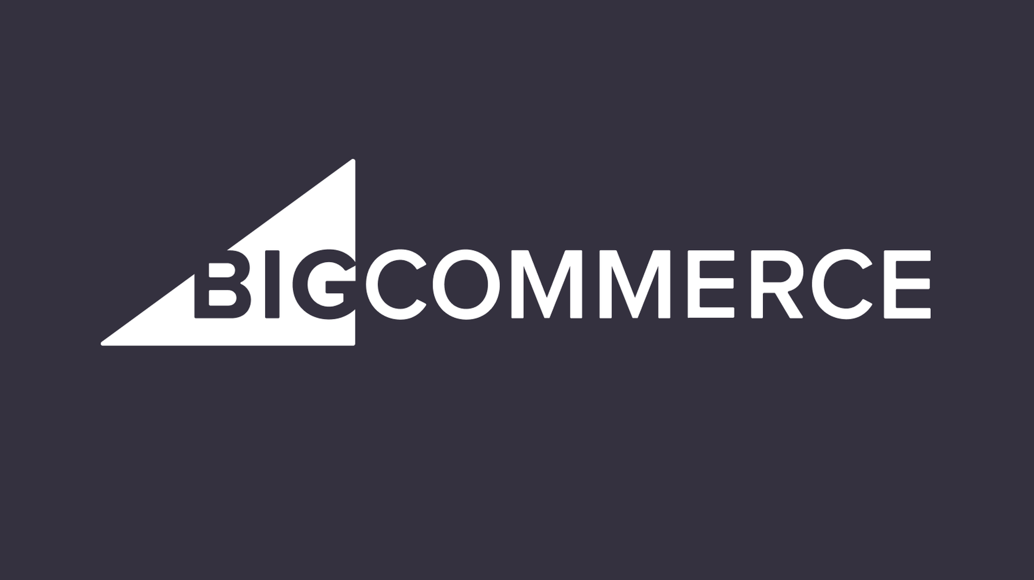 Big Commerce logo on grey background