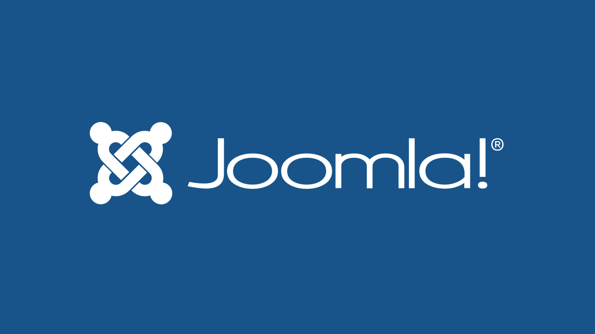 Joomla logo on blue background