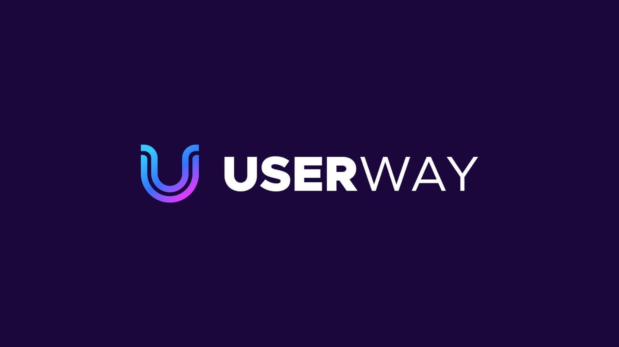 UserWay logo on a dark background