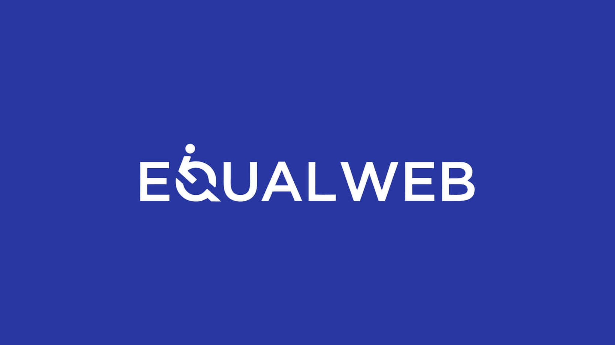 EqualWeb logo on a blue background