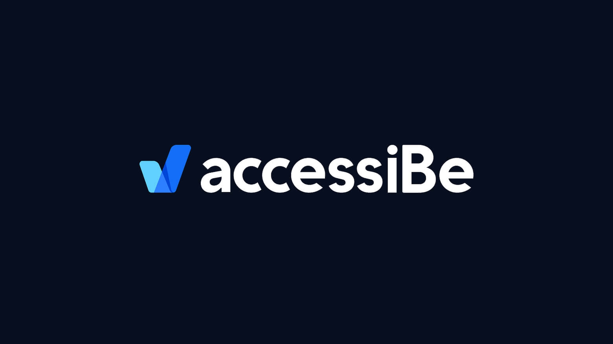 accessiBe logo on a dark background