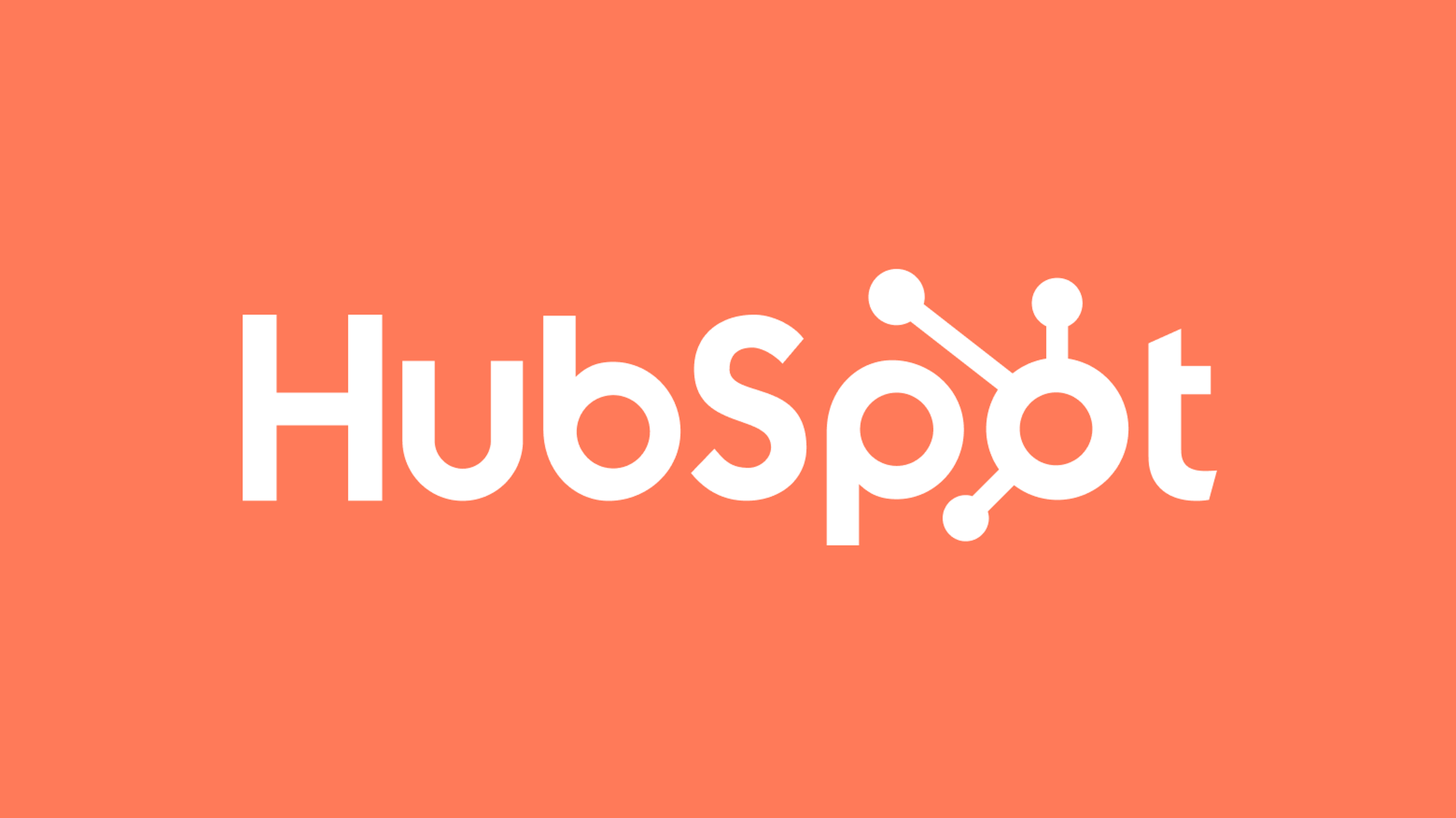 Logo HubSpot sur fond orange