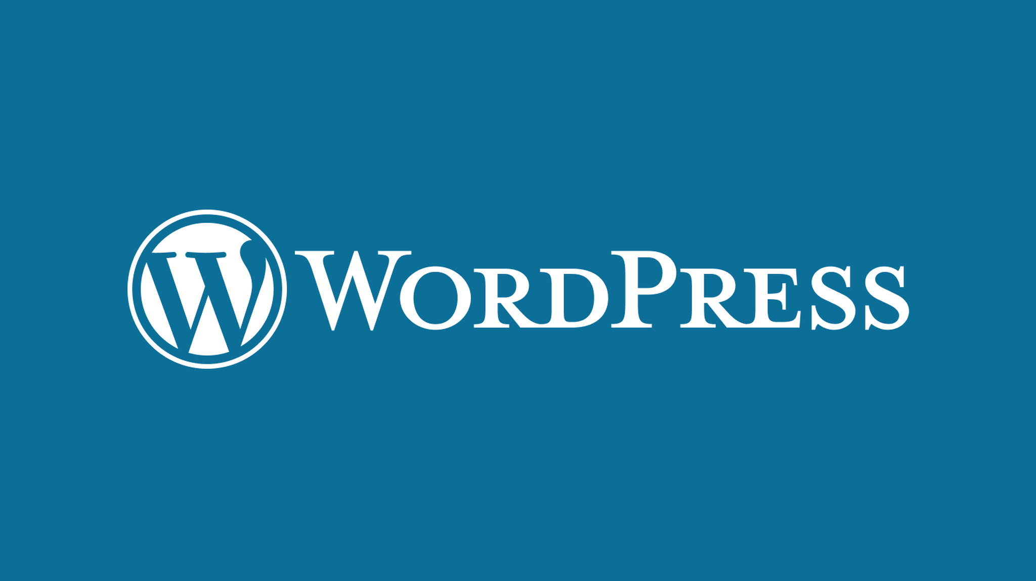 Wordpress logo on blue background