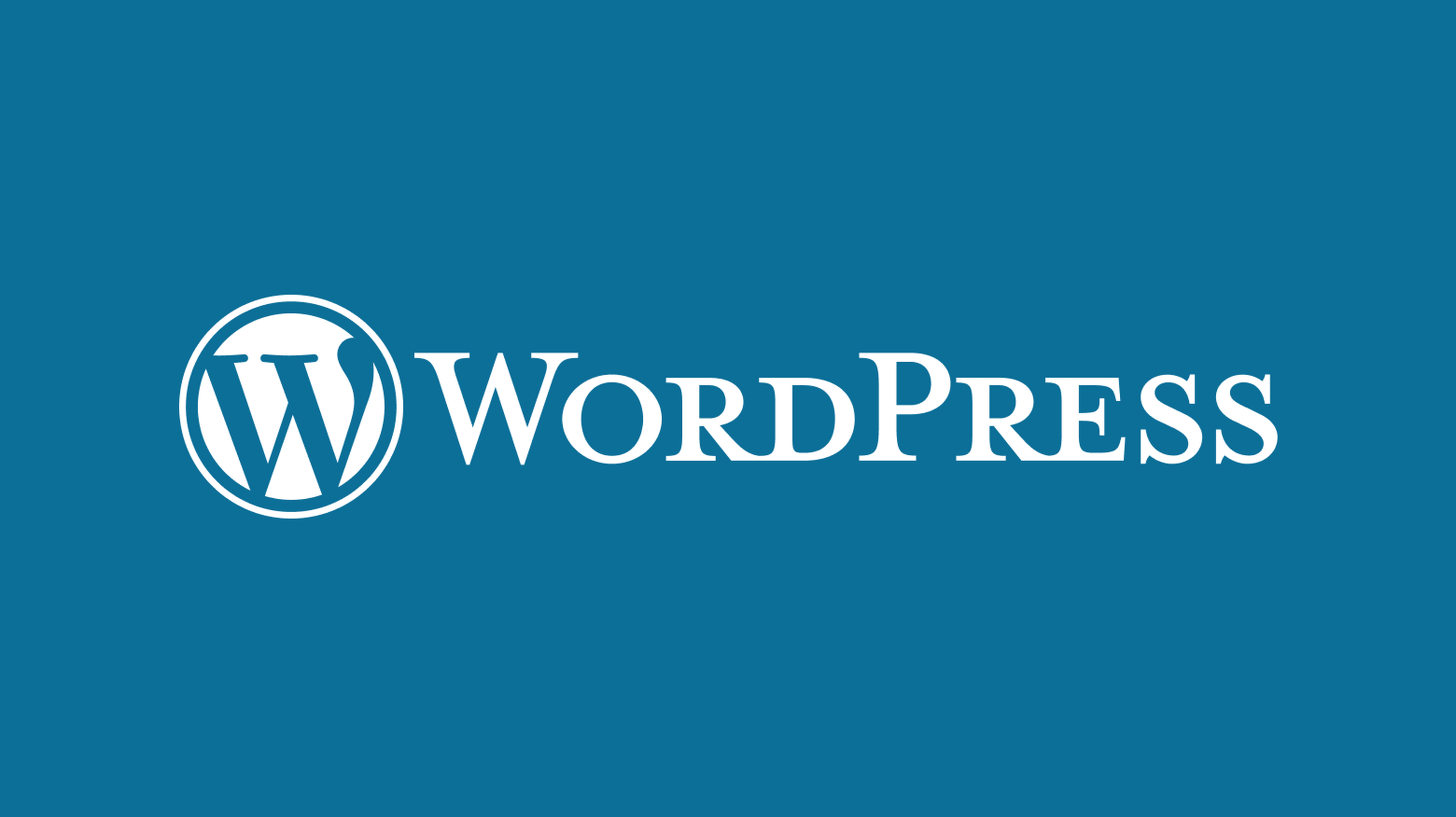 Logo WordPress sur fond bleu