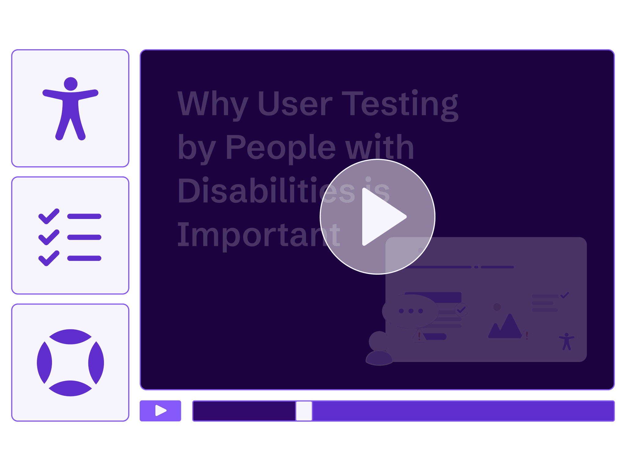 A thumbnail for a video entitled “Why User Testing by People with Disabilities is Important”