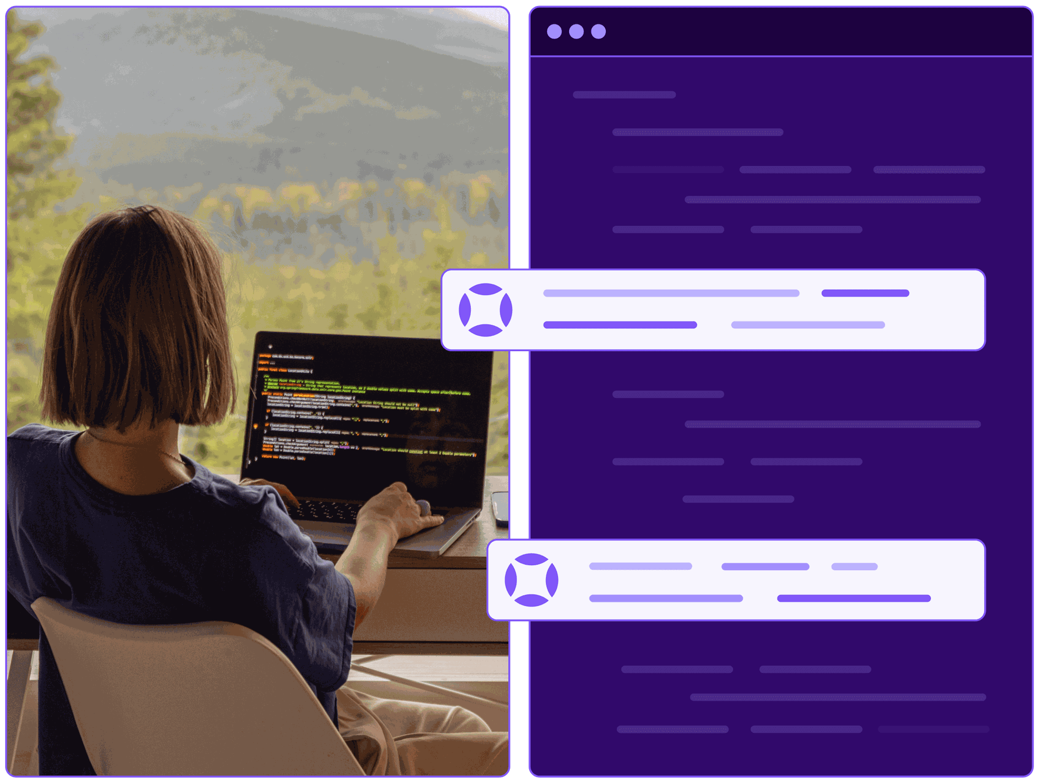 A female accessibility expert writing a custom fix for an issue found on a customer website.