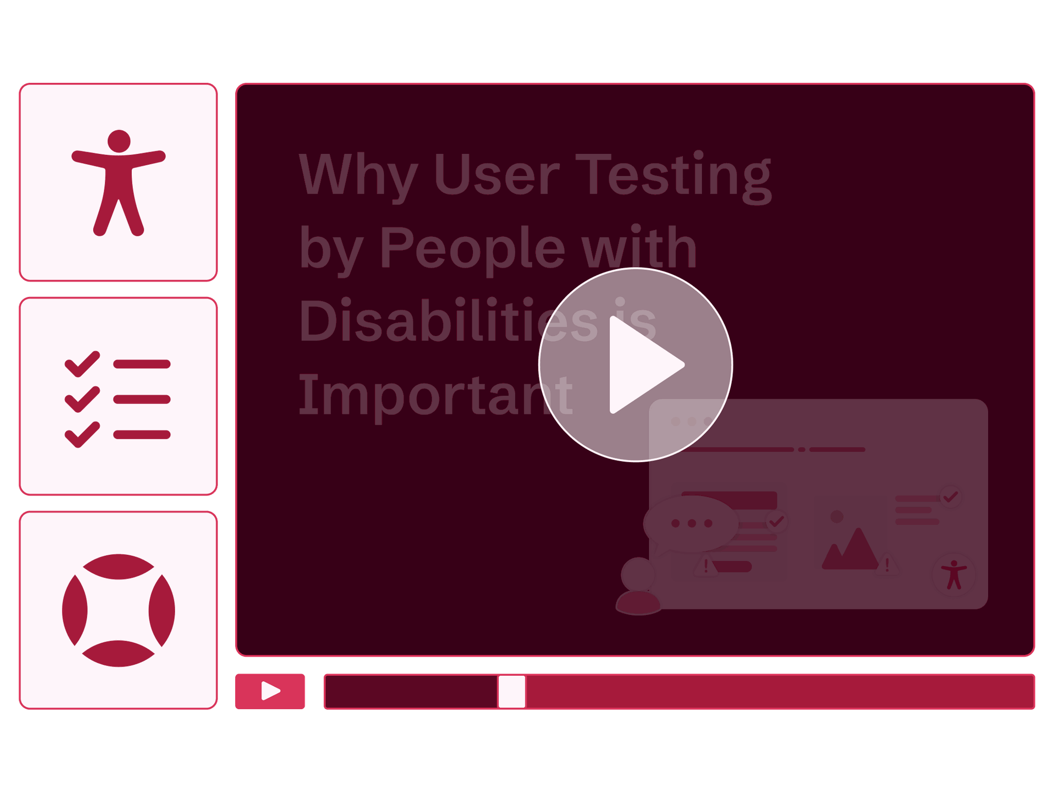A thumbnail for a video entitled “Why User Testing by People with Disabilities is Important”