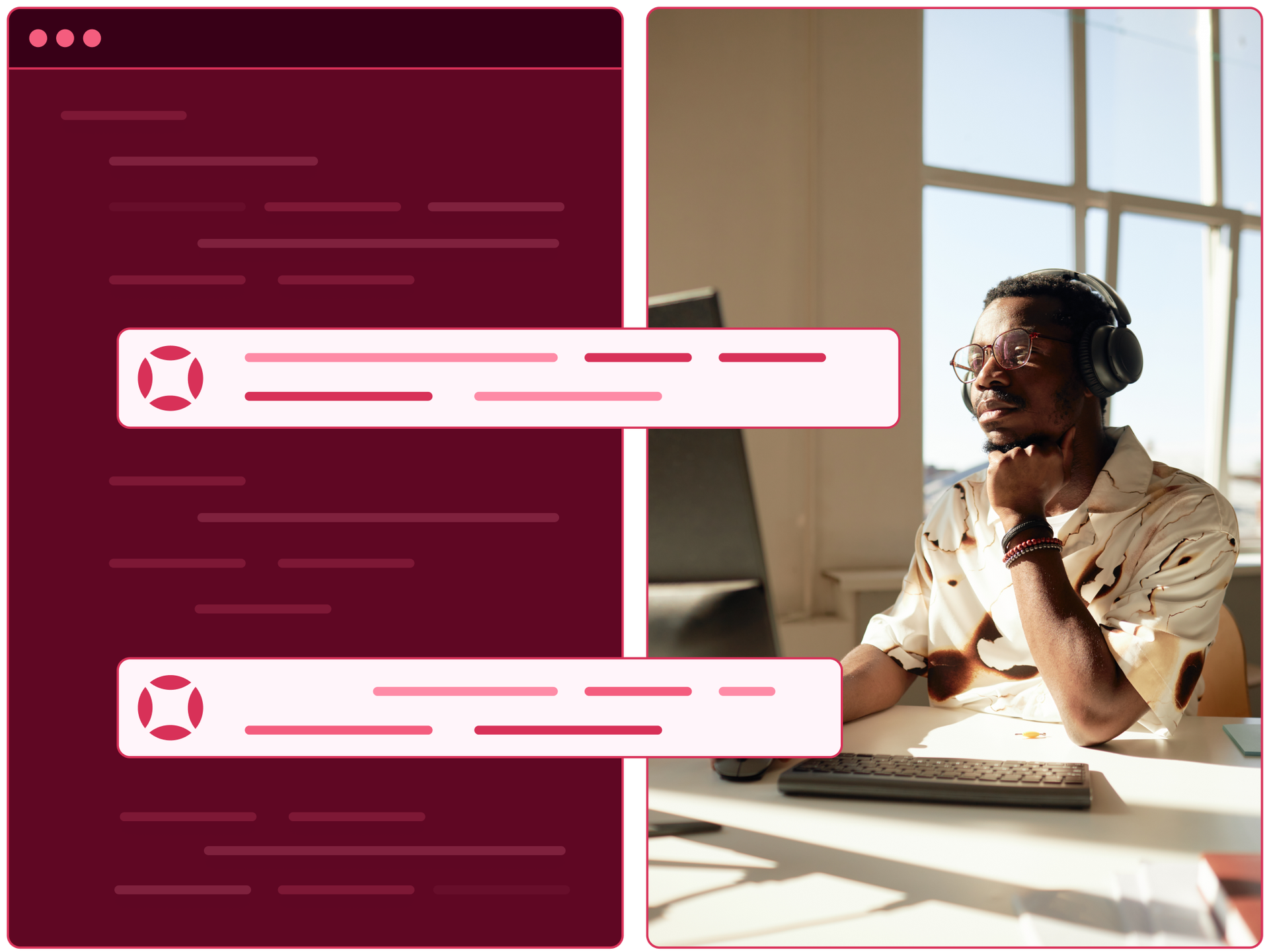 A male accessibility expert writing a custom fix for an issue found on a customer website.