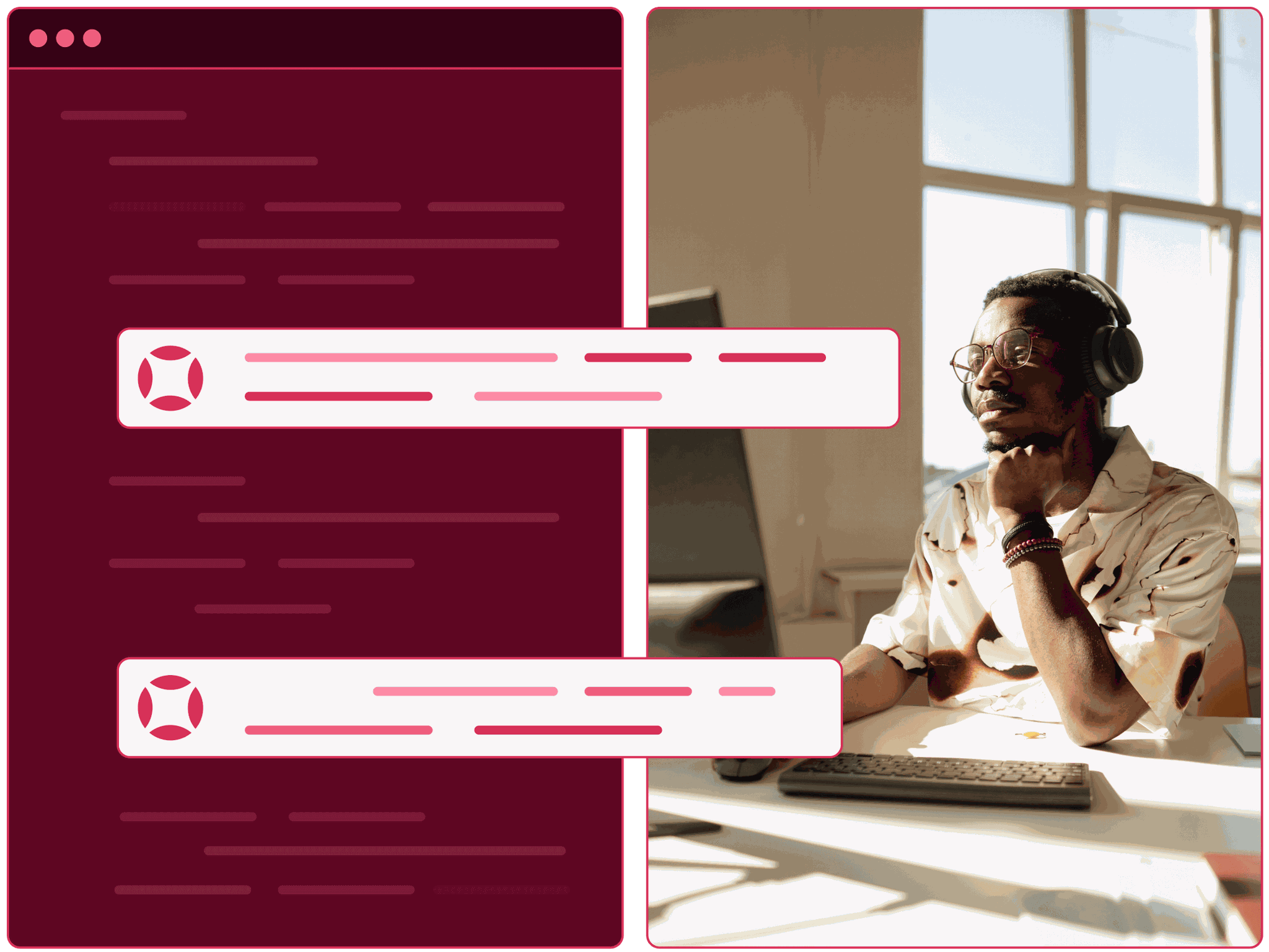 A male accessibility expert writing a custom fix for an issue found on a customer website.