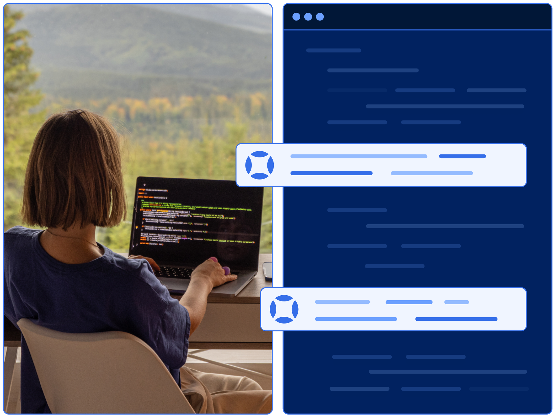 A female accessibility expert writing a custom fix for an issue found on a customer website.