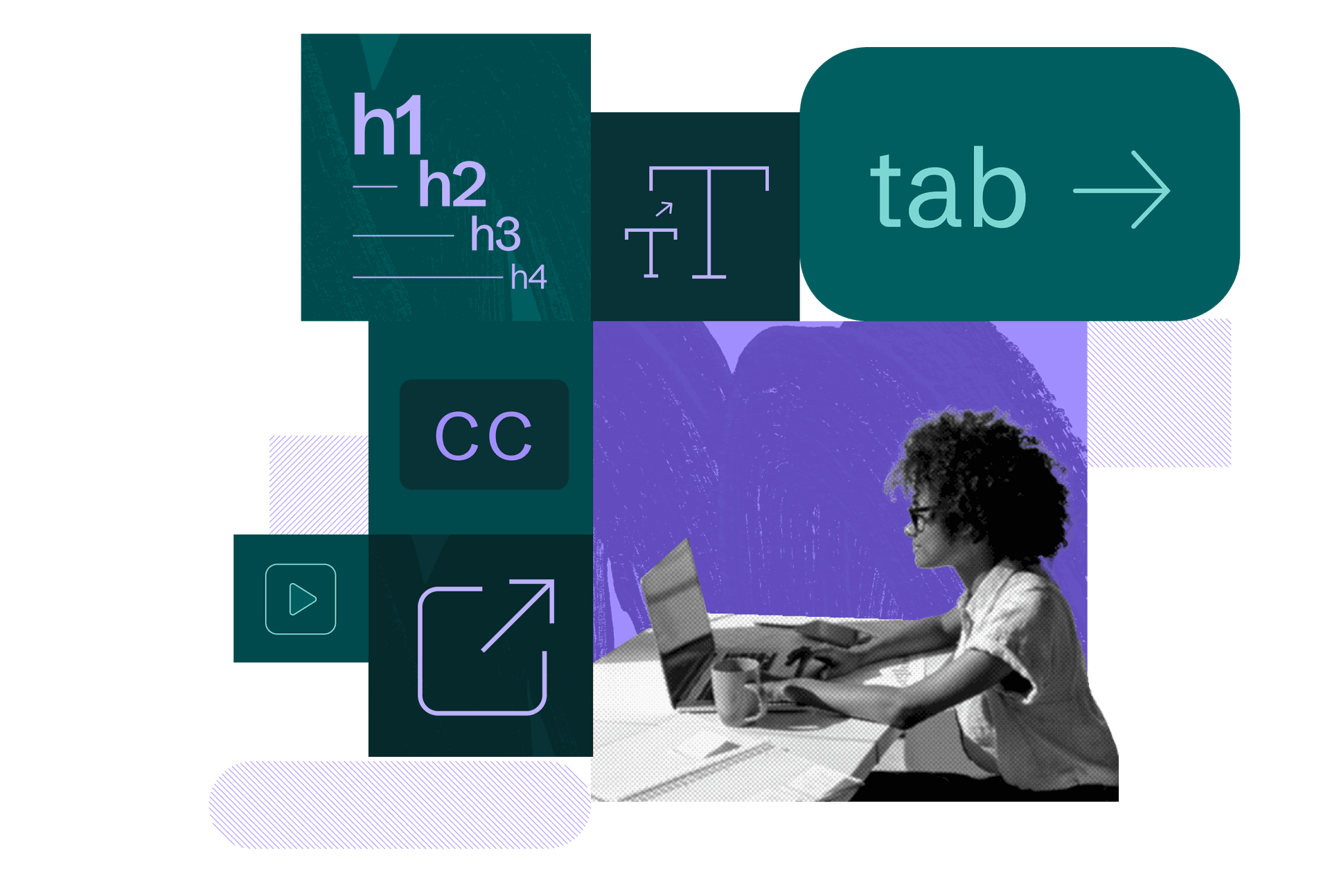 Web designer researches accessible design principles