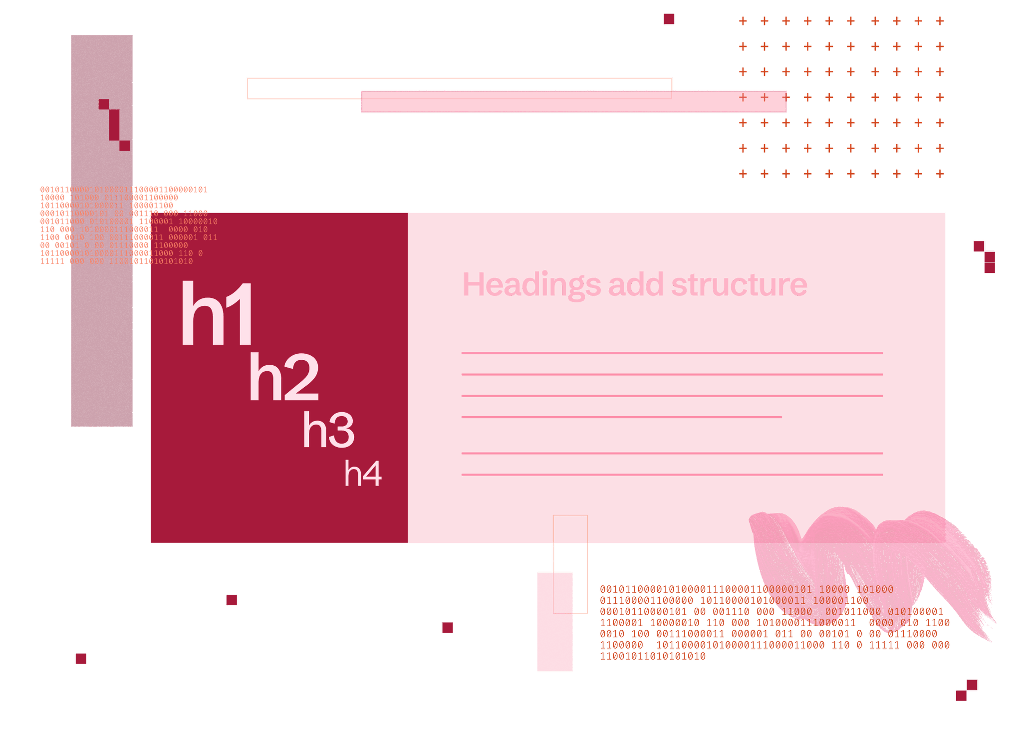 Heading structure collage