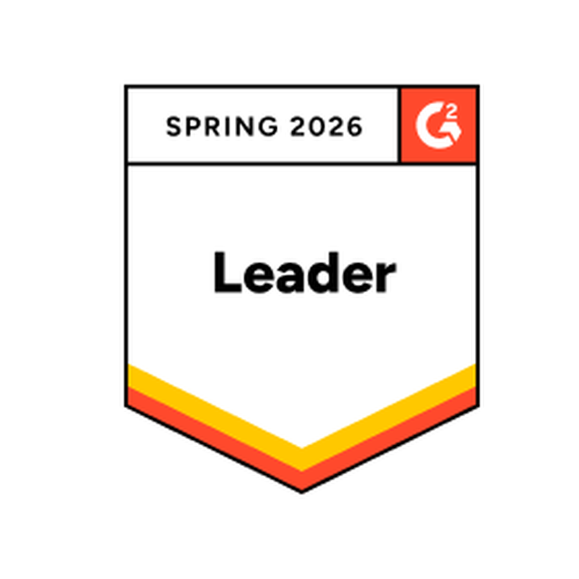 Badge displaying "Spring 2026" and "Leader" with the G2 logo