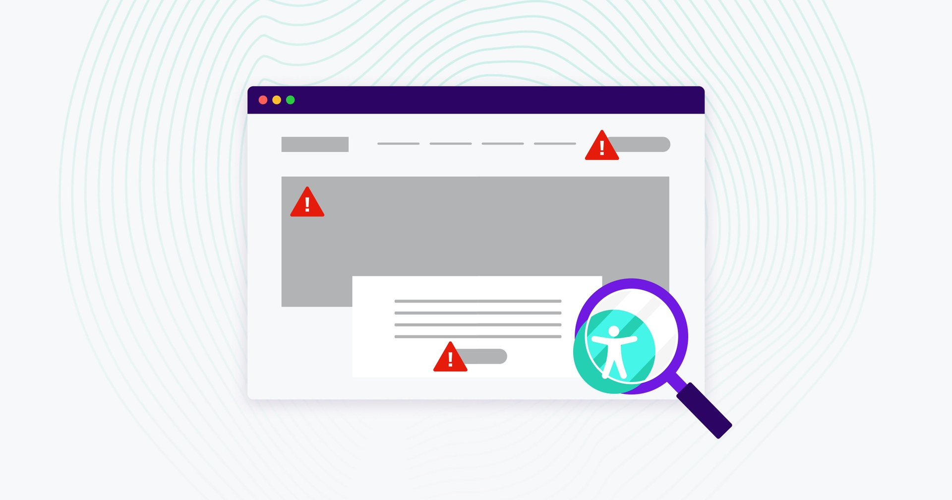Website with accessibility errors popping up