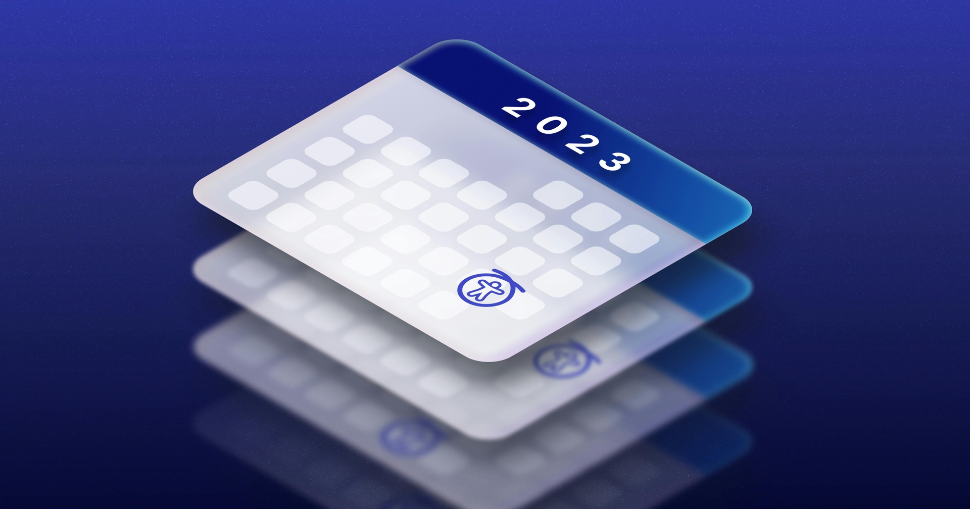 A 2023 calendar, with an accessibility symbol circled on one of the days.