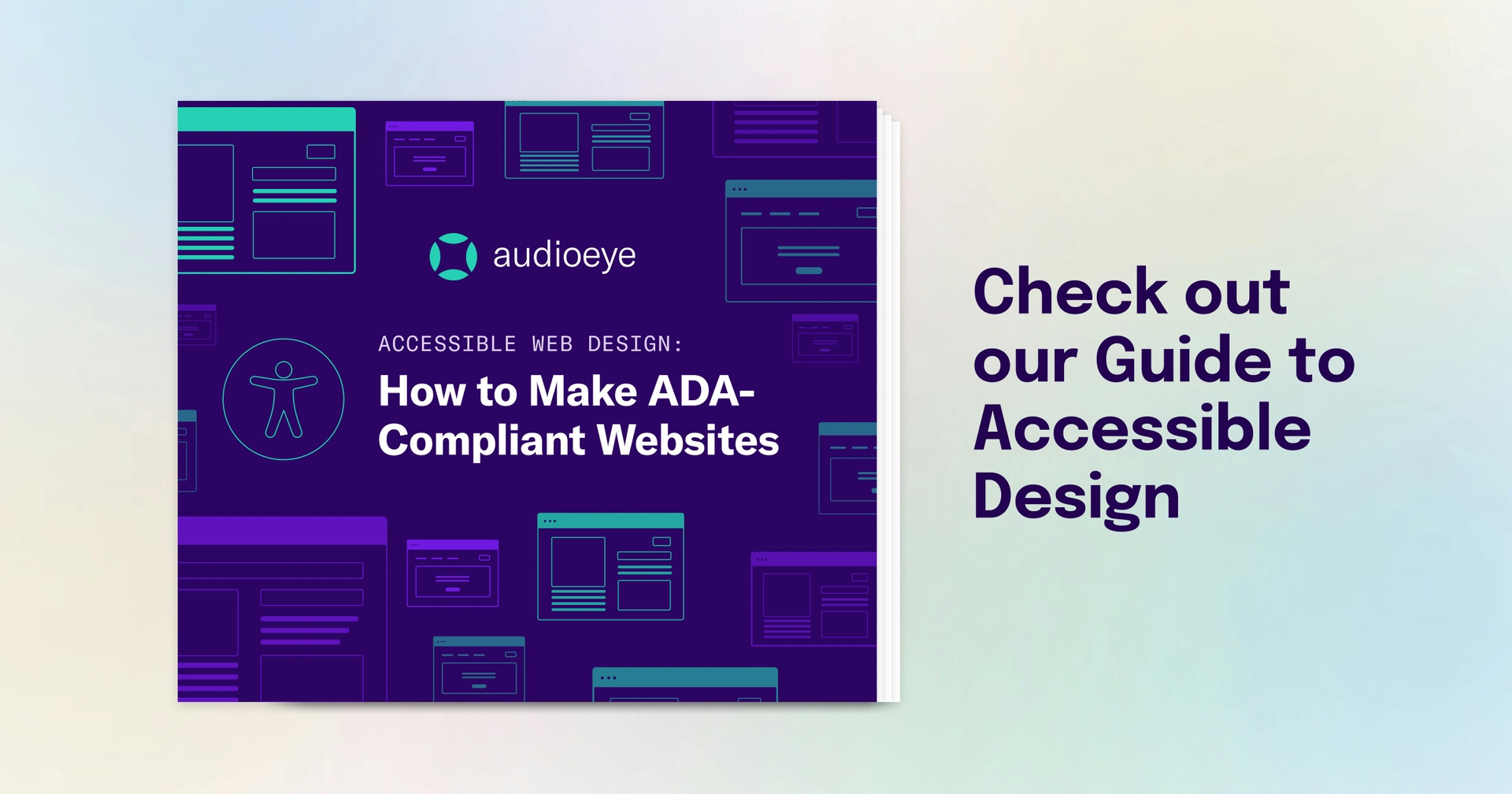 Ebook cover page. Check out our Guide to Accessible Design