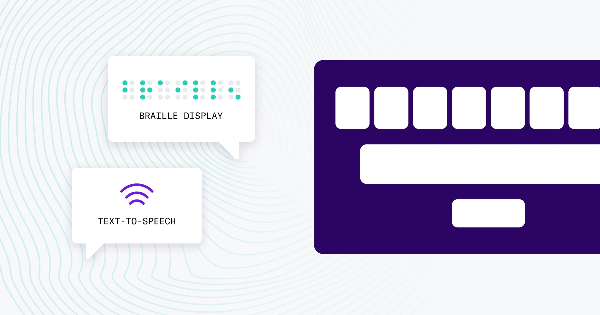 A screen ready with braille display and text-to-speech