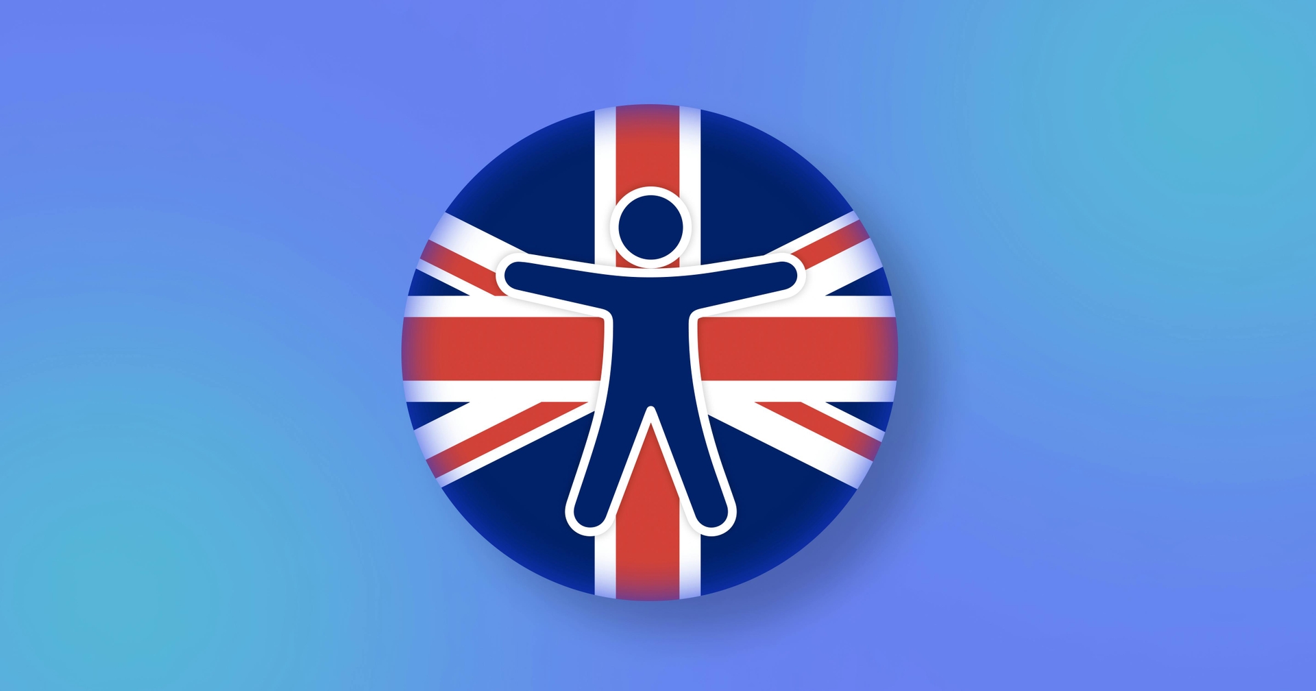 illustration of the union jack with the accessibility symbol overlaid