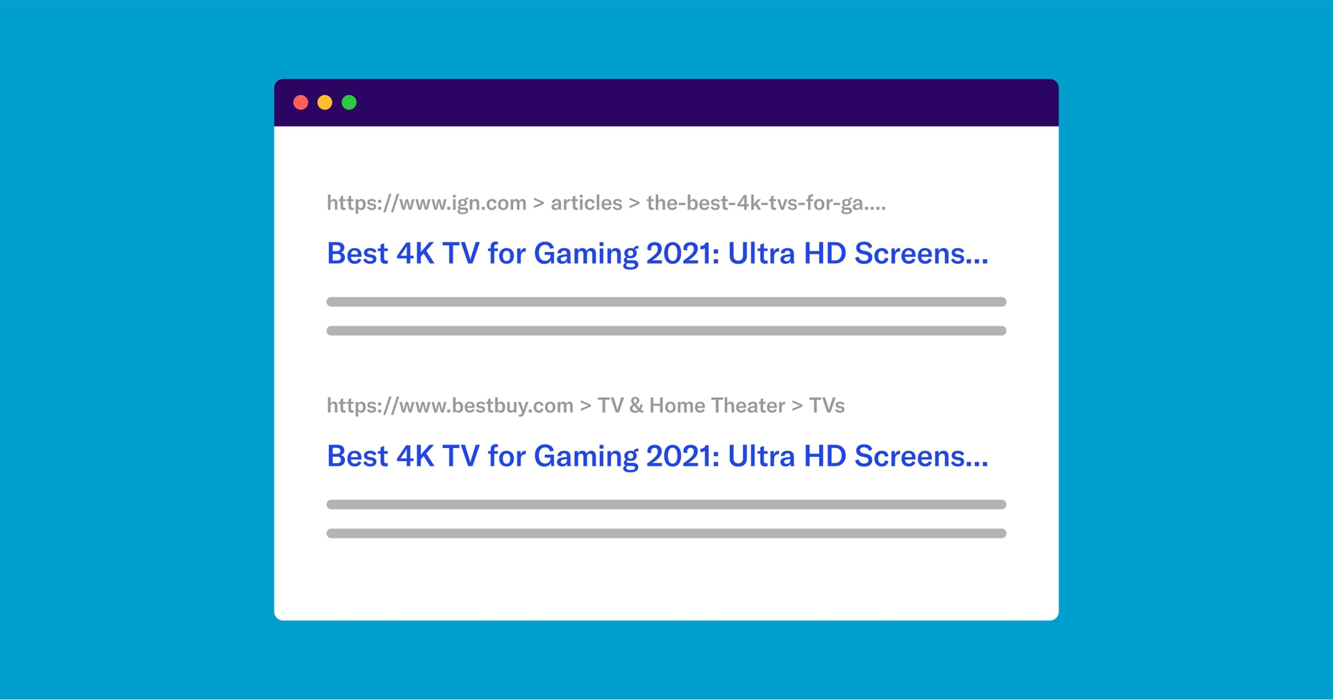 Web search for Best 4K TV for Gaming 2021