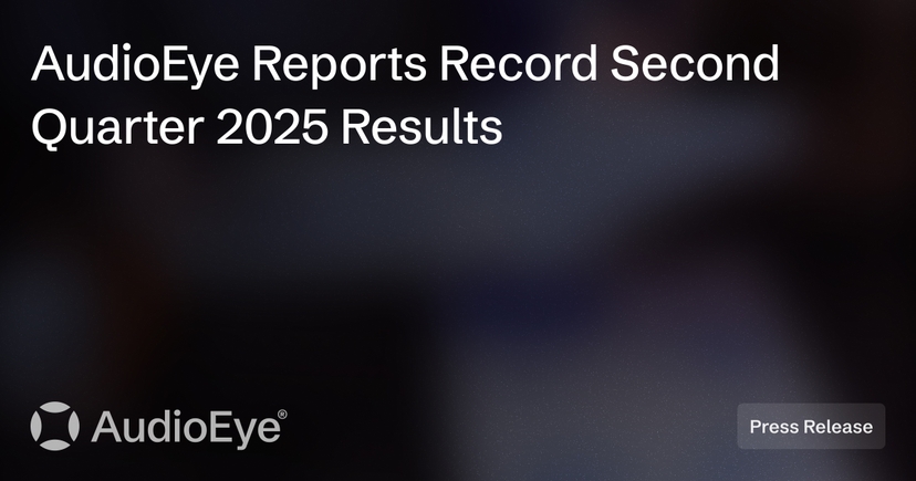 AudioEye Reports Record Second Quarter 2025 Results