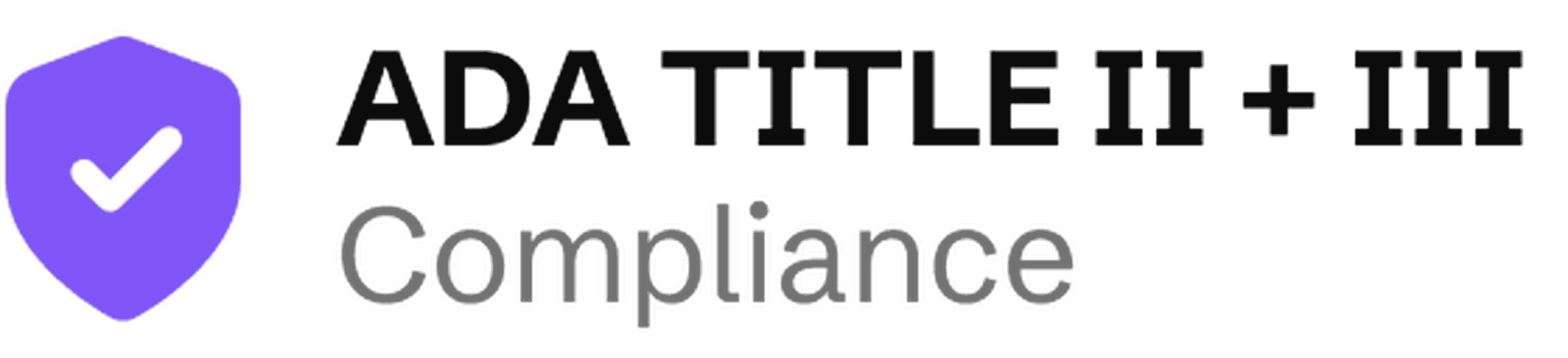 Compliance badge for ADA title II & III