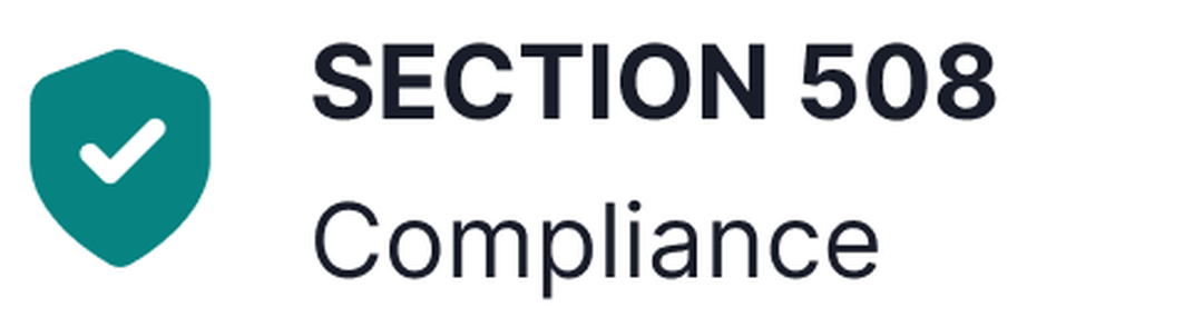 Compliance badge for Section 508
