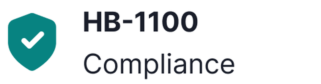 Compliance badge for HB-1100
