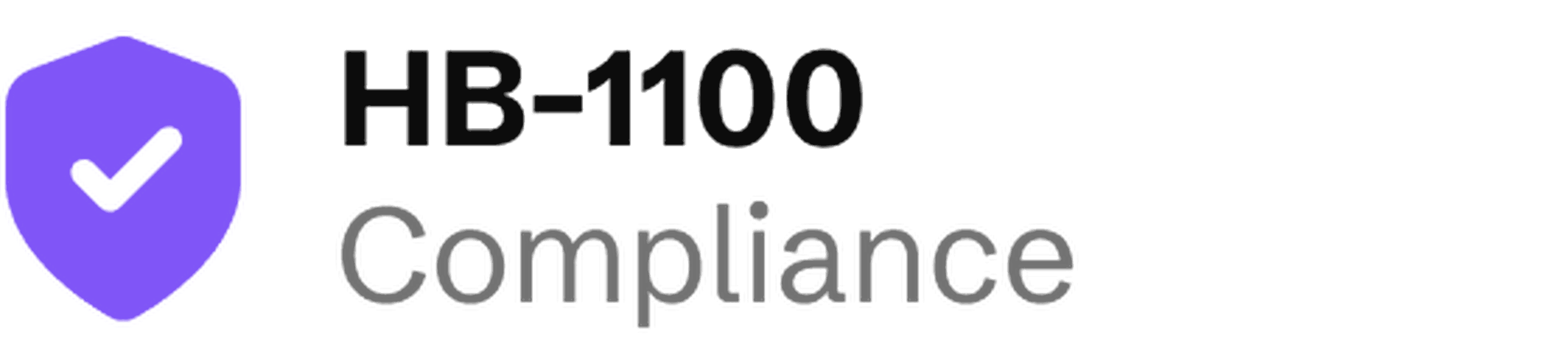 Compliance badge for HB-1100